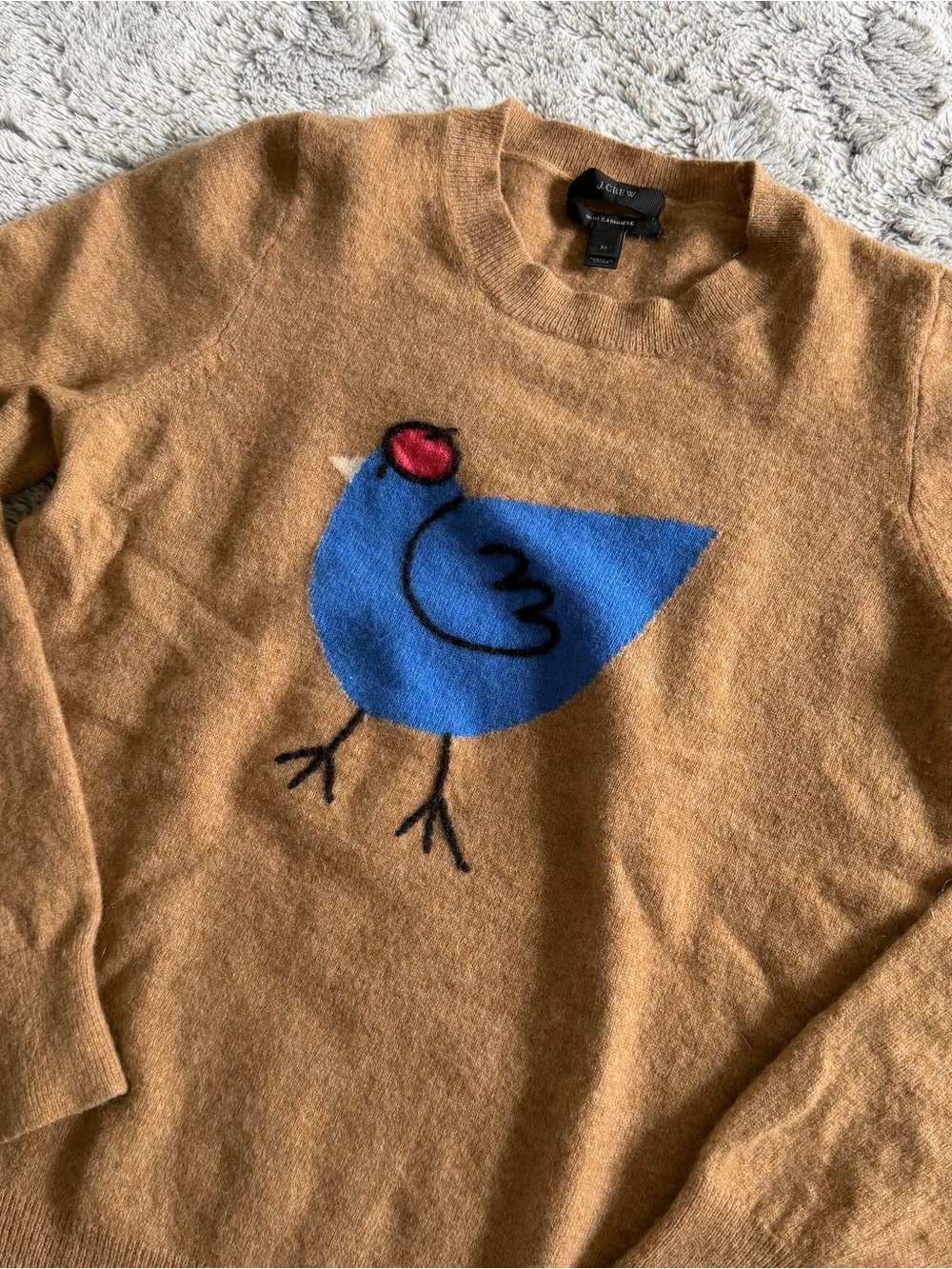 J. Crew French Hen Cashmere Long Sleeve Sweater Women’s Medium Tan Rare